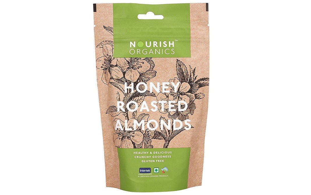 Nourish Organics Honey Roasted Almonds    Pack  100 grams